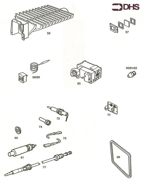 Exploded Diagram for BOX COMBUSTION/CONTROLS