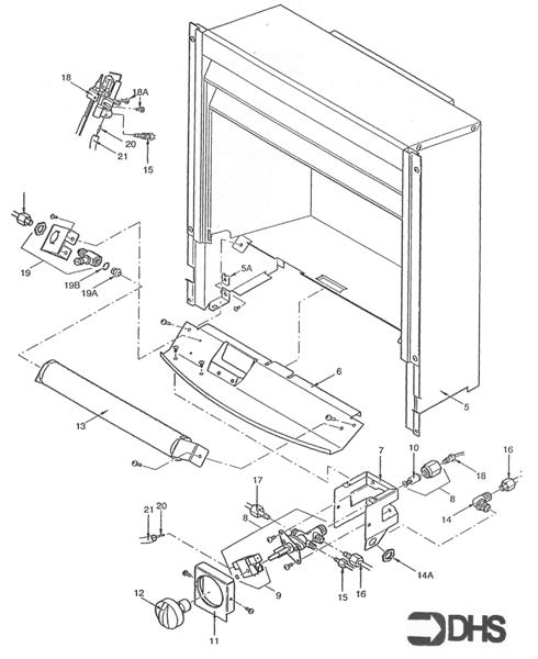 Exploded Diagram for BOX COMBUSTION/CONTROLS