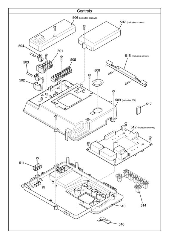 Exploded Diagram for CONTROLS