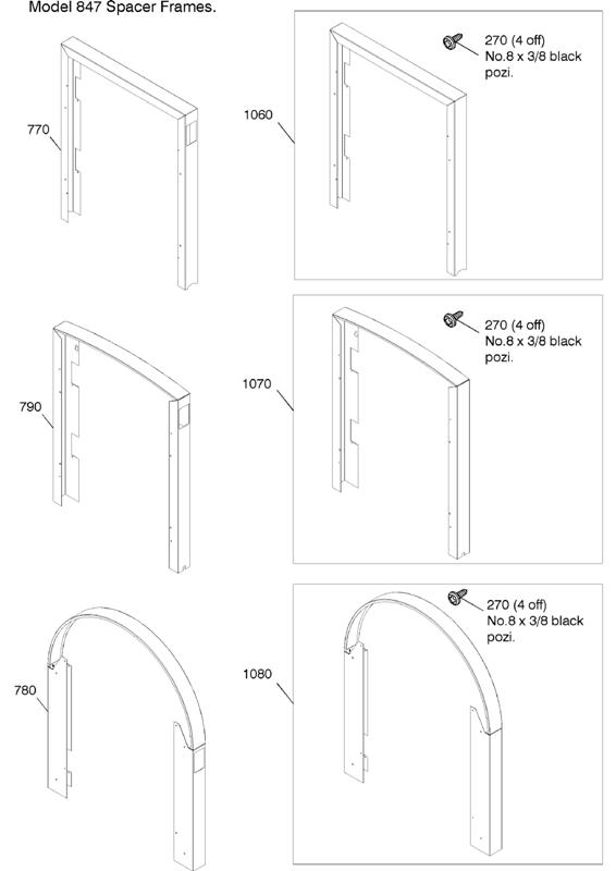 Exploded Diagram for SPACER FRAMES