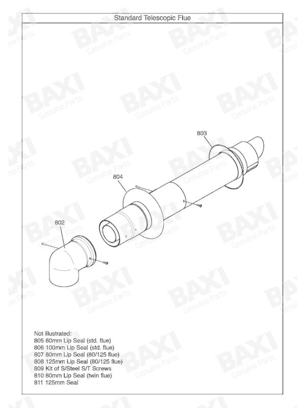 Exploded Diagram for FLUE