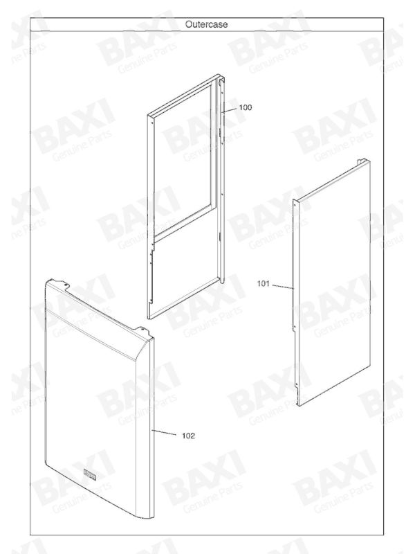 Exploded Diagram for OUTER CASE