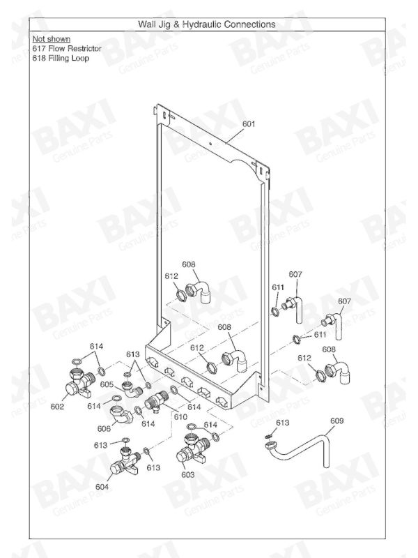 Exploded Diagram for WALL JIG & HYDRAULIC CONNECTIO