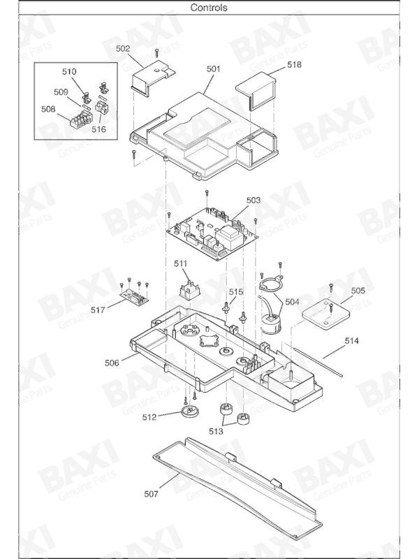 Exploded Diagram for CONTROLS