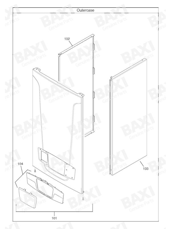 Exploded Diagram for OUTERCASE