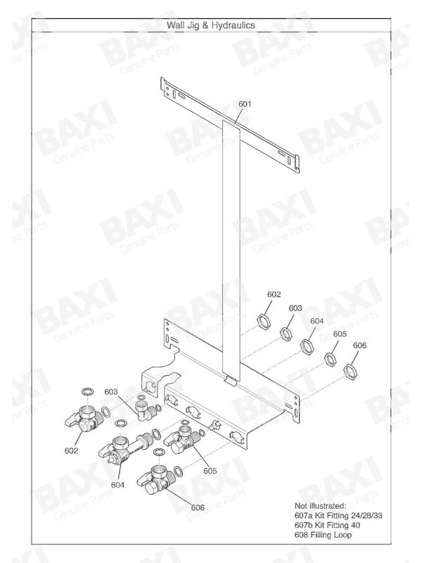 Exploded Diagram for WALL JIG & CONNECTIONS