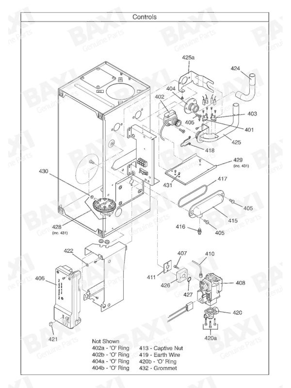 Exploded Diagram for CONTROLS