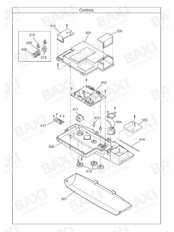 Exploded Diagram for CONTROLS