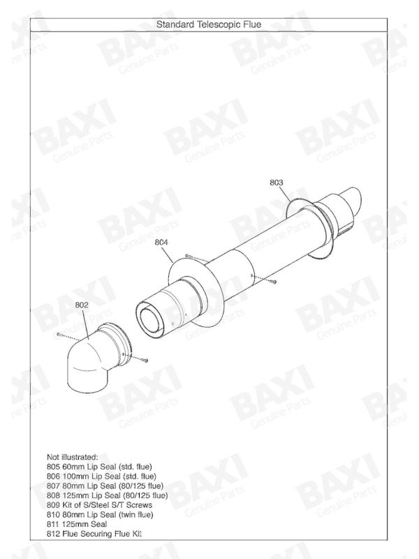 Exploded Diagram for FLUE
