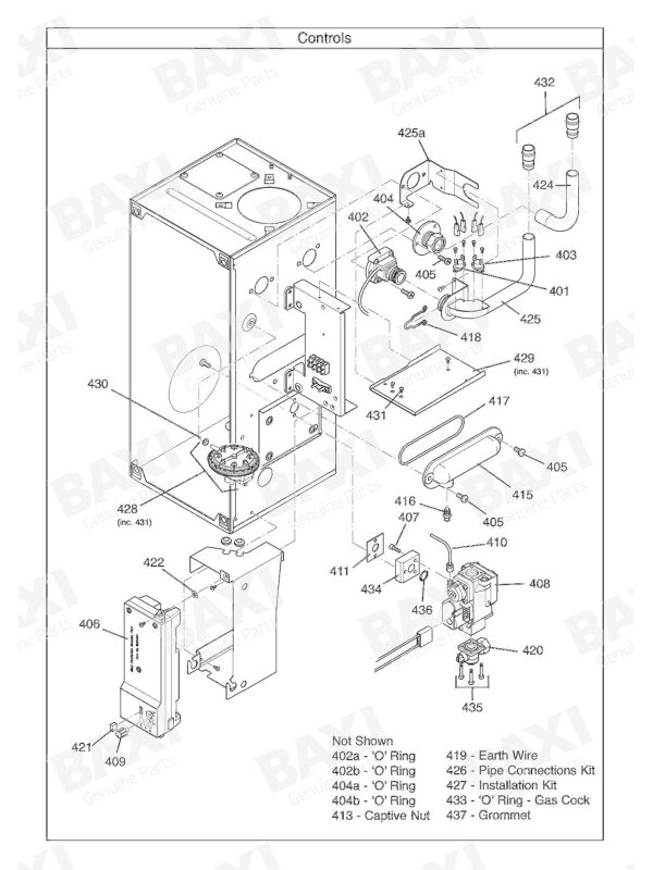 Exploded Diagram for CONTROLS