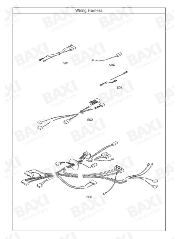 Exploded Diagram for ELECTRICAL HARNESSES