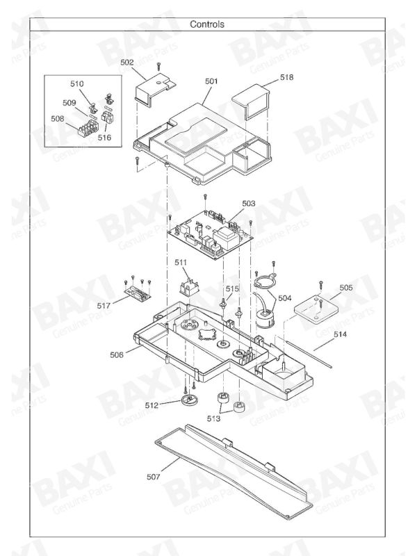 Exploded Diagram for CONTROLS