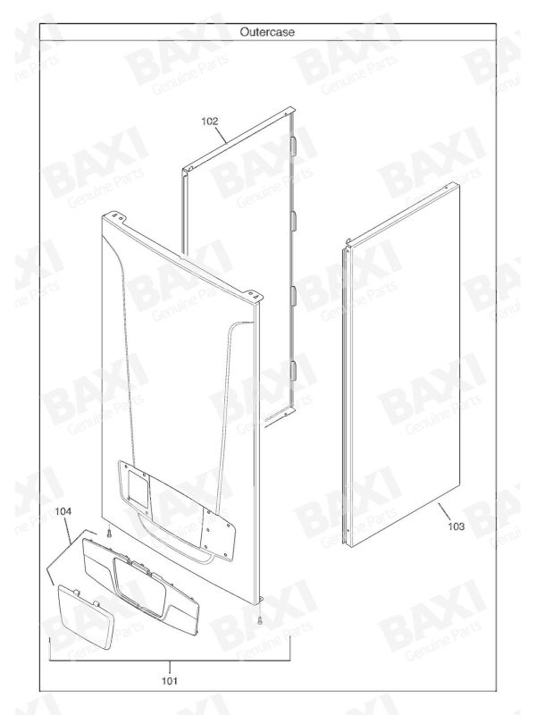 Exploded Diagram for OUTERCASE