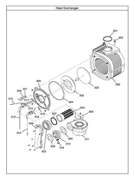 Exploded Diagram for HEAT EXCHANGER