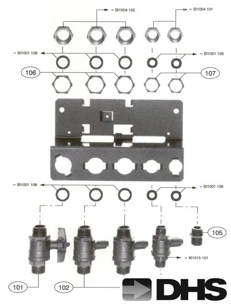 Exploded Diagram for TEMPLATE & CONNECTION ASSY