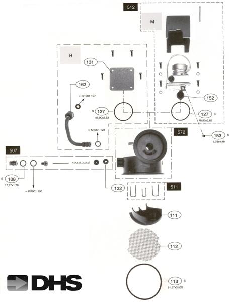 Exploded Diagram for WATER ASSY