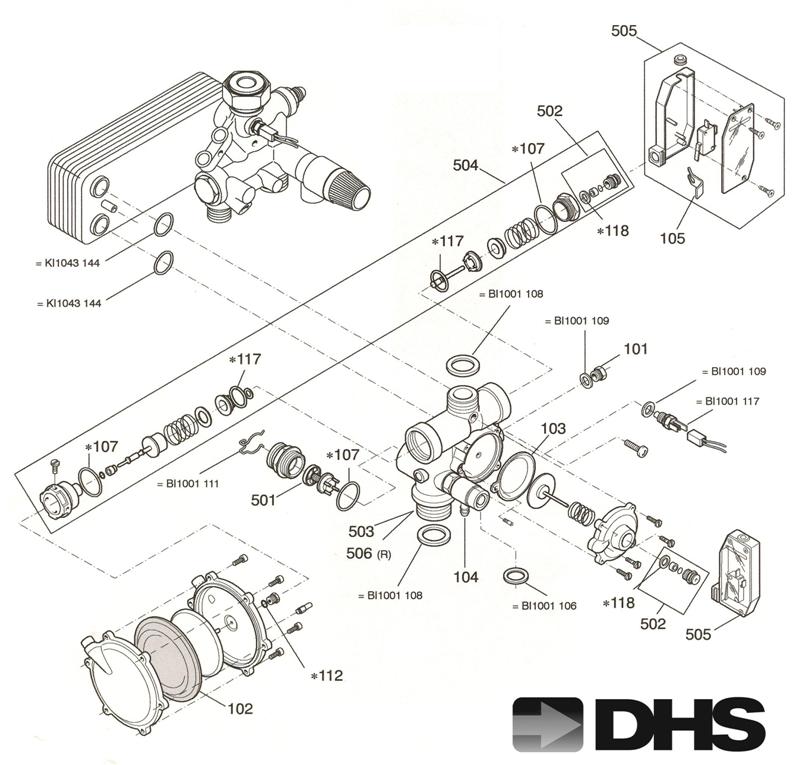 Exploded Diagram for WATER ASSY 2