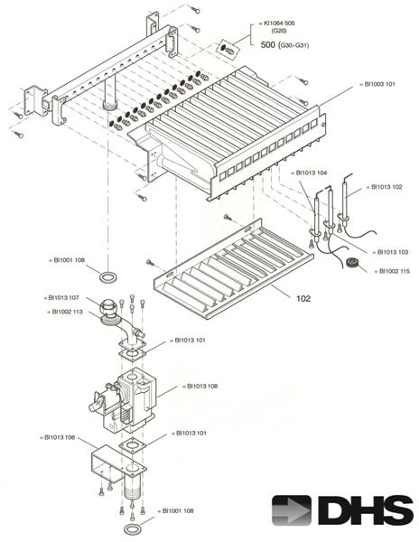 Exploded Diagram for GAS ASSY 1