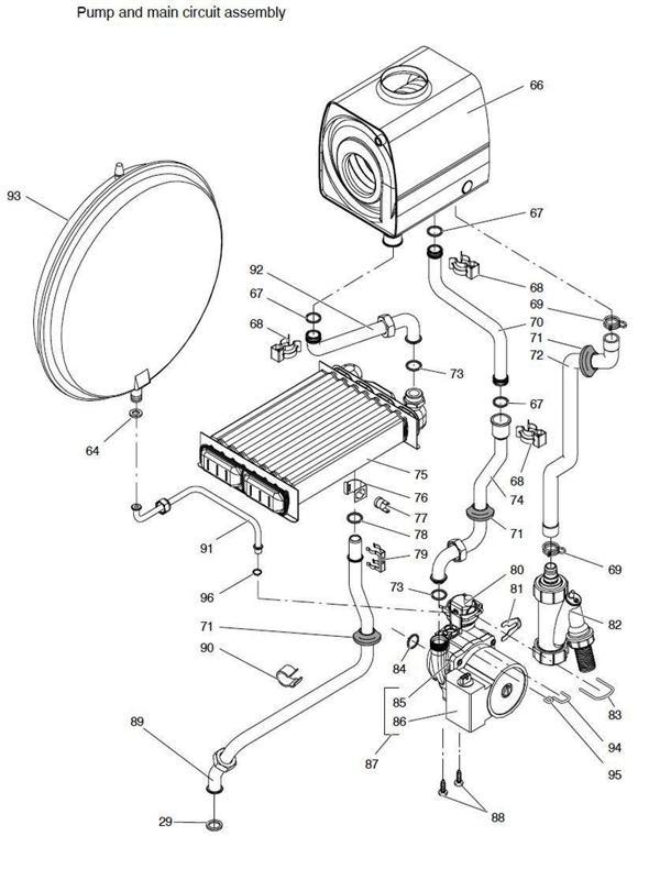 Exploded Diagram for PUMP MAIN CIRCUIT