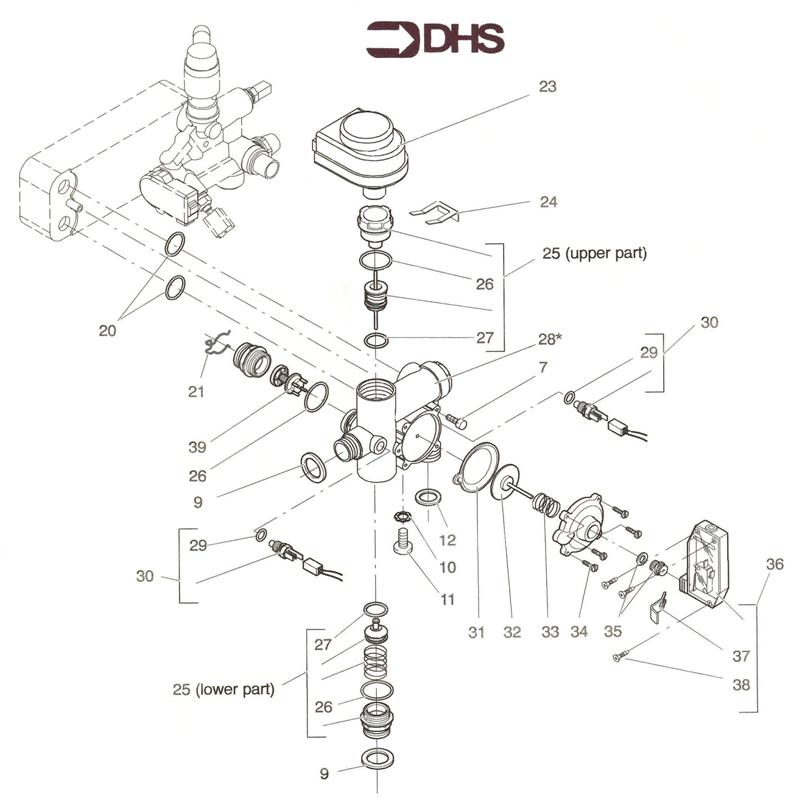Exploded Diagram for 3 WAY DIVERTER VALVE