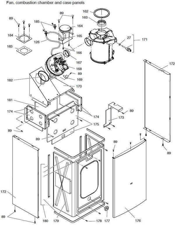 Exploded Diagram for FAN COMB CHAMBER CASE