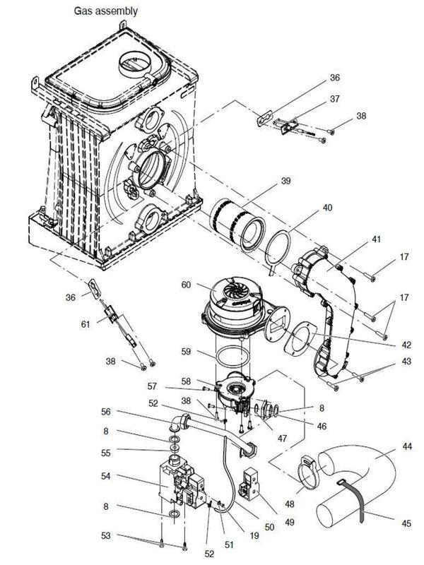 Exploded Diagram for GAS ASSEMBLY