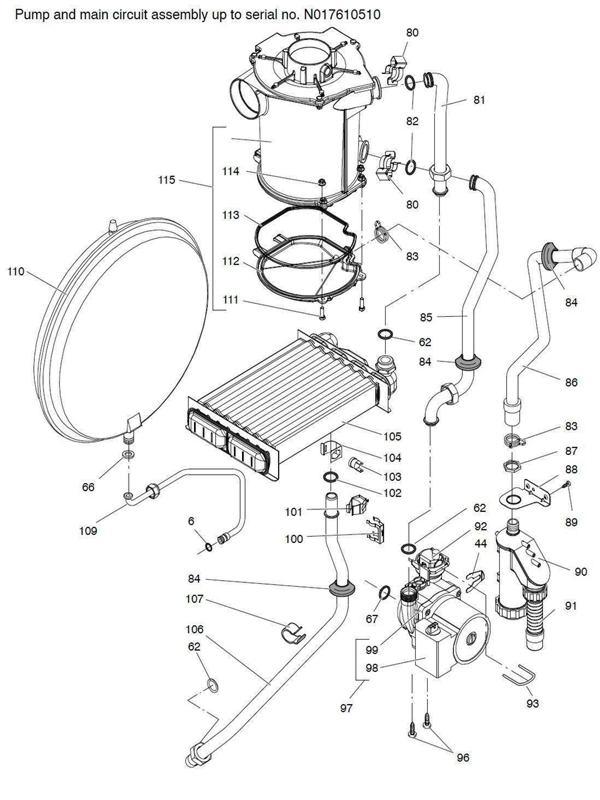 Exploded Diagram for PUMP, MAIN CIRCUIT