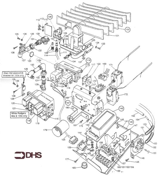 Exploded Diagram for GAS AND BOILER CONTROL