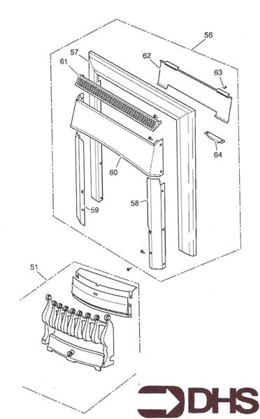 Exploded Diagram for FRONT SURROUND