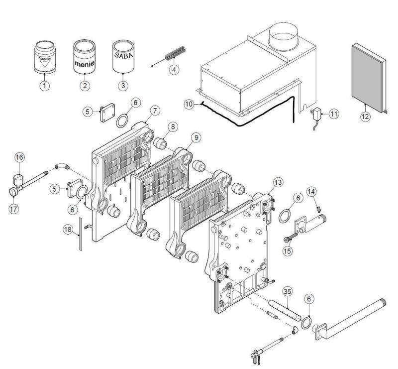 Exploded Diagram for HEAT EXCHANGER