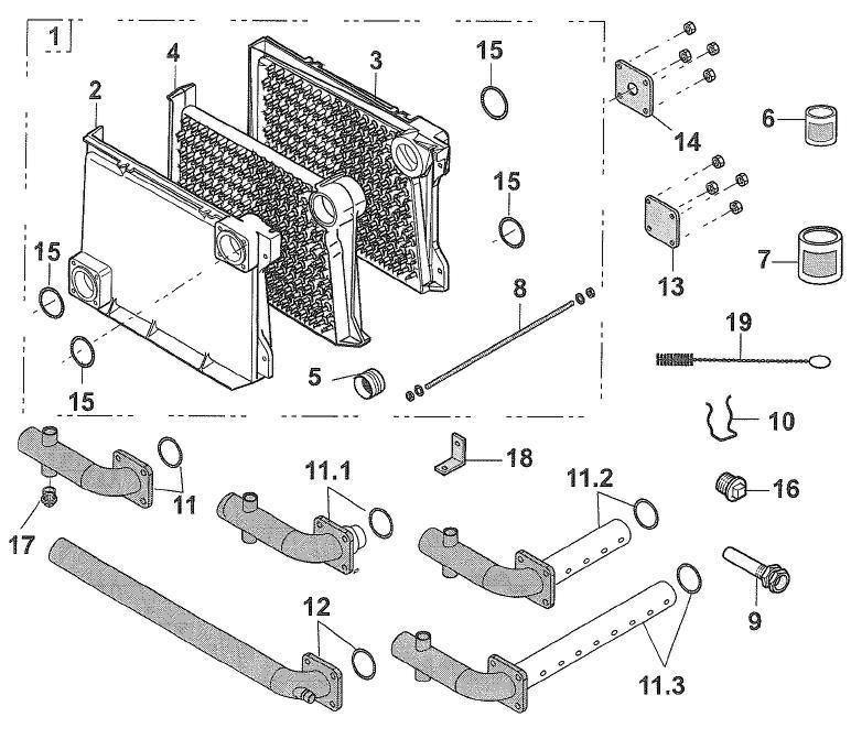 Exploded Diagram for HEAT EXCHANGER