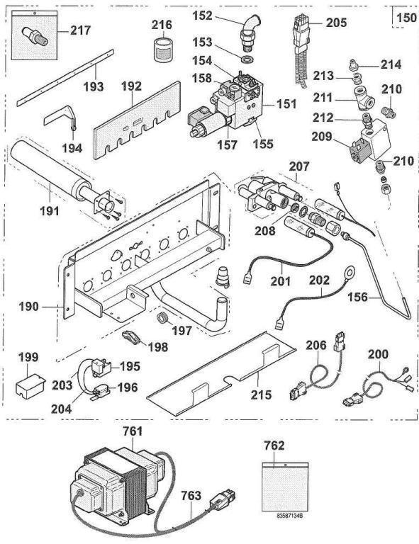Exploded Diagram for GAS SECTION