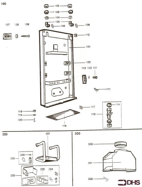 Exploded Diagram for CHASSIS - HEATING BODY- DRAUGH