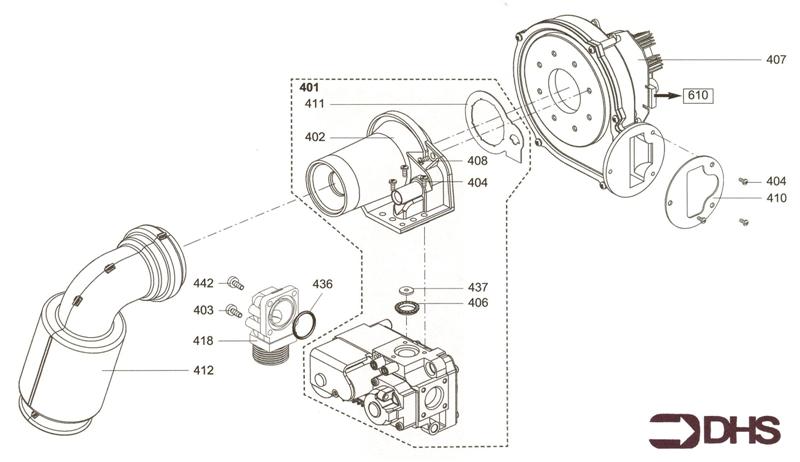 Exploded Diagram for GAS SECTION