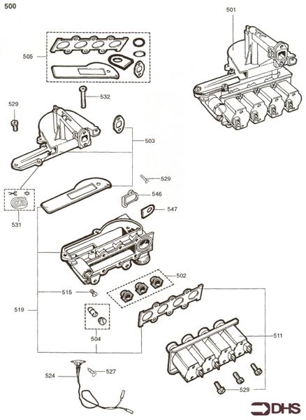 Exploded Diagram for GAS SECTION & BURNER BASE