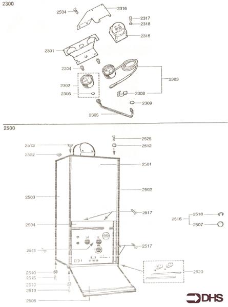 Exploded Diagram for PRESSURE TEMP GAUGE - FRONT CA