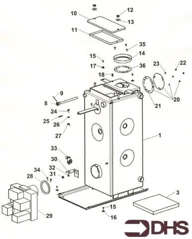 Exploded Diagram for HEAT EXCHANGER