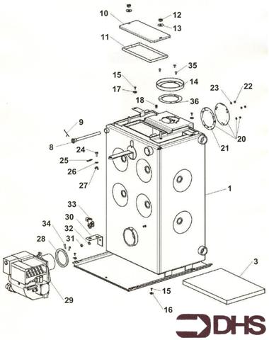Exploded Diagram for HEAT EXCHANGER
