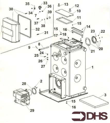 Exploded Diagram for HEAT EXCHANGER