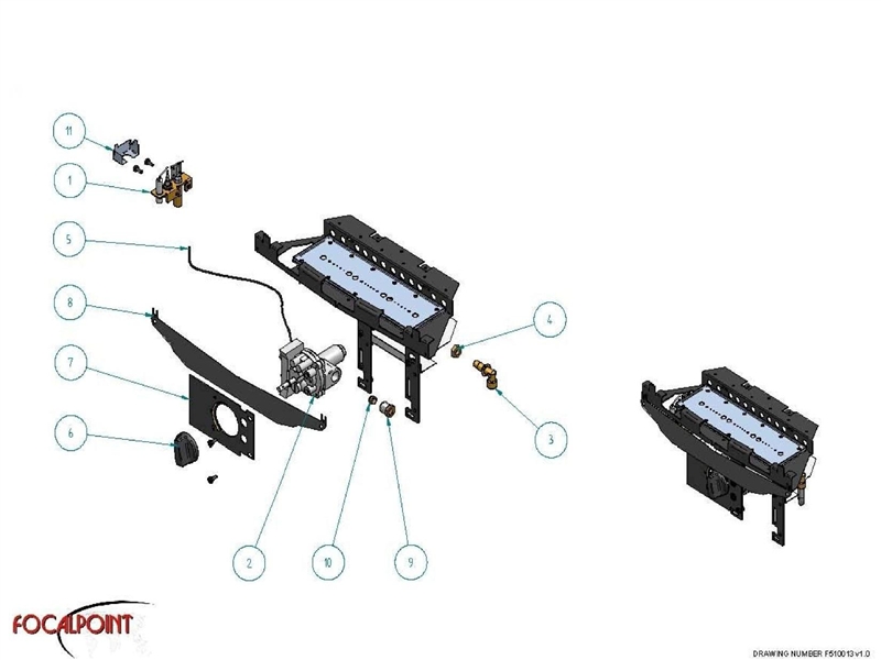 Exploded Diagram for BURNER TRAY ASSEMBLY