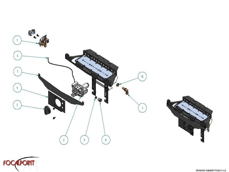 Exploded Diagram for BURNER TRAY ASSEMBLY