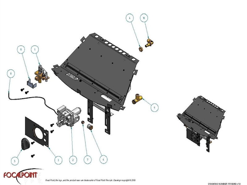 Exploded Diagram for BURNER TRAY ASSEMBLY
