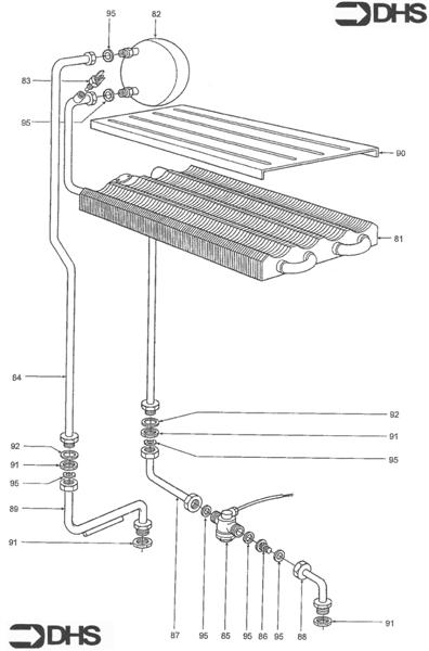 Exploded Diagram for HEAT EXCHANGER & PUMP