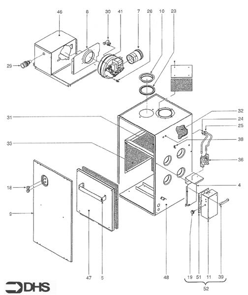 Exploded Diagram for FLUE ASSY