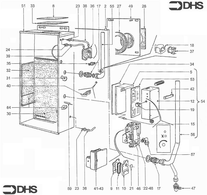 Exploded Diagram for ELECTRICAL - GAS LINE