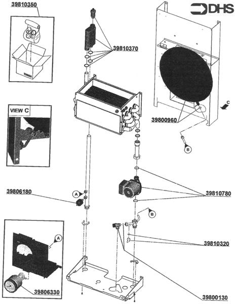 Exploded Diagram for HEAT EXCHANGER & PUMP