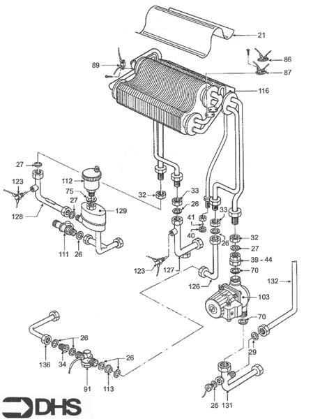 Exploded Diagram for HEAT EXCHANGER & PUMP