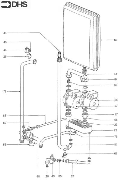 Exploded Diagram for EXPANSION VESSEL - PUMP