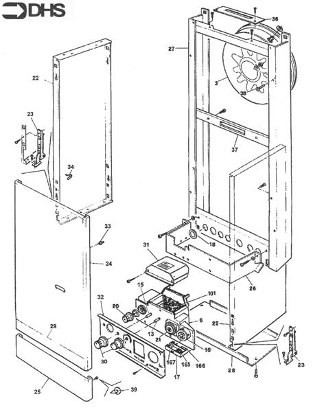 Exploded Diagram for CASING ASSEMBLY & CONTROL BOX