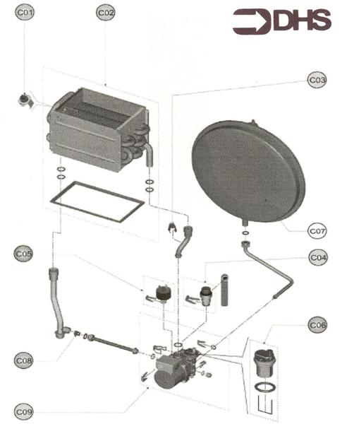 Exploded Diagram for WATER LINE ASSY